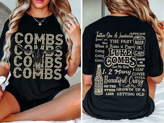 Lukee Comb Shirt, Country Music Shirt, Cowgirl Shirt, Combs World Tour, Bullhead Shirt, Cowboy Shirt, Lukee Comb Fan Gift Shirt, Western Tee