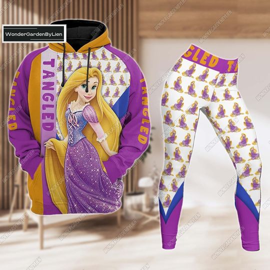 Tangled Hoodie Legging Set, Rapunzel Tangled Hoodie, Disney Princess Legging