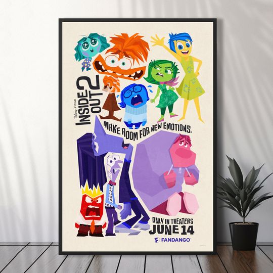 Inside Out 2 Movie Poster, Disney Inside Out 2 Poster, Home Decor