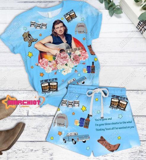 Wallen Western Short Pajamas Set, Comfortable and Soft Cotton Sleepwear, Homewear For Women, Summer Shirt