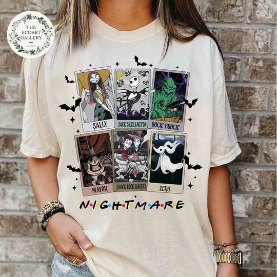 Vintage Nightmare Before Christmas Tarot Cards Shirt, Disneyland Halloween Shirt