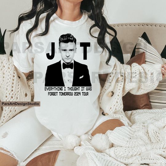 Justin Timberlake world tour JT shirt forget tomorrow tour Justin Timberlake concert Everything I thought it was t-shirt Timberlake merch