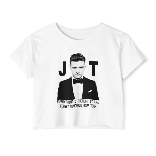 Justin Timberlake world tour crop top JT shirt Justin Timberlake Tour crop Everything I thought it was tshirt Timberlake merch fan concert