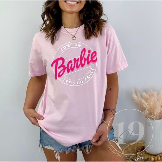 Party Barbie T-shirt | Cotton Short Sleeve Tee | Breathable | Comfortable | Women Summer Casual Shirt