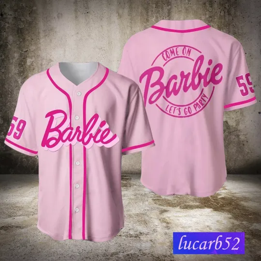 Barbie Baseball Jersey | Summer Short Sleeve Tee | Femininity | Comfortable | Women Summer Casual Shirt