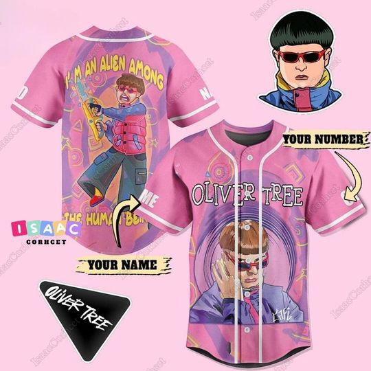 Oliver Tree Im An Alien Among The Human Shirt, Oliver Tree Comfortable Short Sleeve Sports Baseball Jersey for Men, Women, Kids - Trending Street Fashion