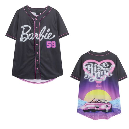Summer Barbie Baseball Jersey | Summer Short Sleeve Tee | Femininity | Comfortable | Women Summer Casual Shirt