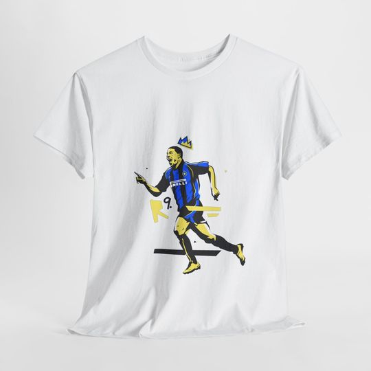 Ronaldo Nazario 90s Style Vintage Bootleg Tee Graphic T-shirt, Sport Cotton Short Sleeve Shirt, Unisex Summer Casual Shirt