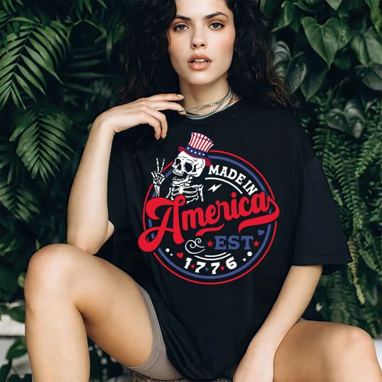 Made In America Shirt, USA Shirt, America Tee, Red White and Blue, Land Of Free, 1776 Tshirt, 4th of July T-Shirt