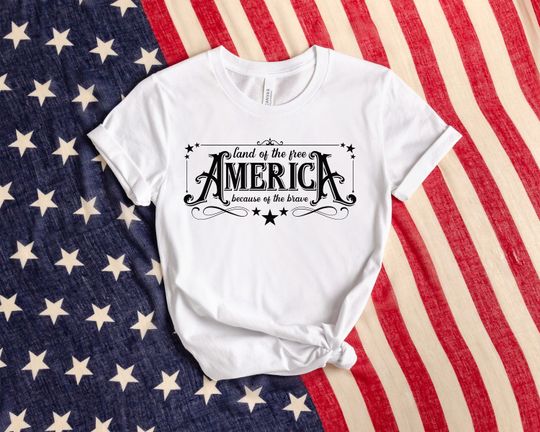 Land Of The Free Because Of The Brave Shirt, 4th Of July Shirt, Independence Day Shirt, Fourth Of July Shirt, American Flag Shirt, USA Shirt
