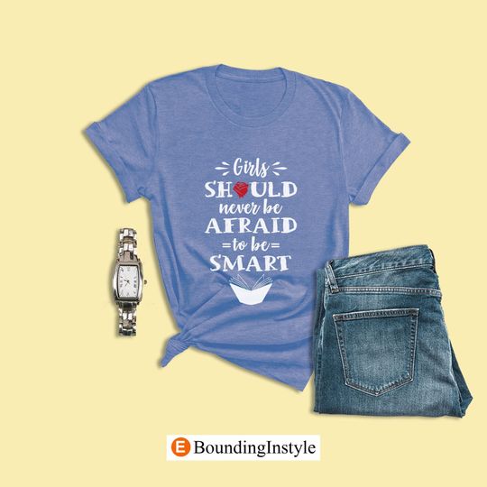 Beauty and the Beast Shirt, Girls Should Never Be Afraid To Be Smart Disney T-shirt