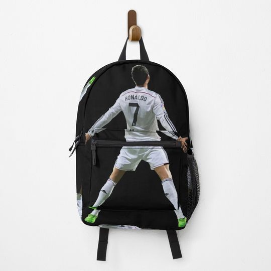 Cristiano Ronaldo Backpack, 3D Football Backpack, Student Soccer Schoolbag, Football Lover Fans Outdoors Travel Bag