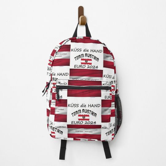 Kiss the hand for football Euro 2024  Backpack, 3D Football Backpack, Student Soccer Schoolbag, Football Lover Fans Outdoors Travel Bag