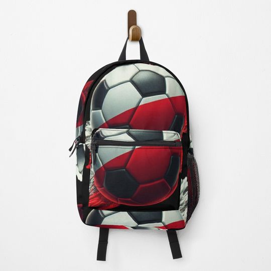 Poland euro 2024  Backpack, 3D Football Backpack, Student Soccer Schoolbag, Football Lover Fans Outdoors Travel Bag