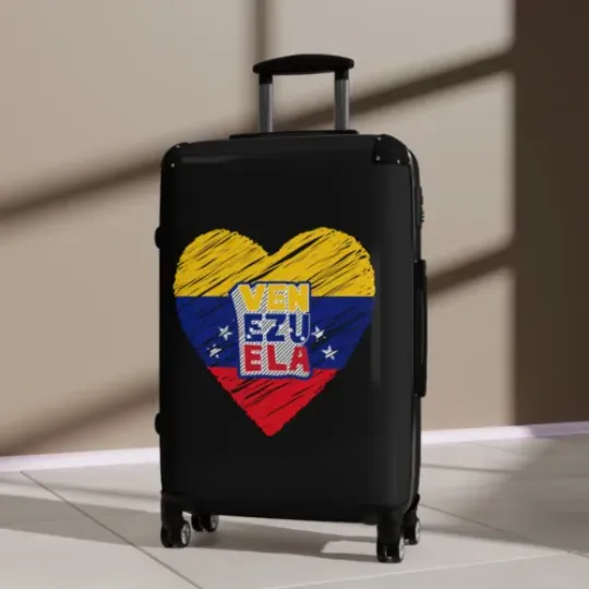 Venezuela Love Flag Suitcase Luggage Travel Vacation Soccer Futbol Olympics FIFA, Travel Suitcase, Sport Suitcase, travel accessories, gift for her, gift for him, gifts
