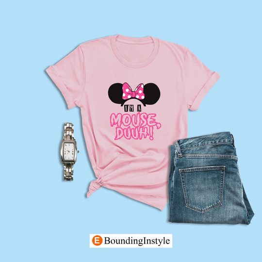 Disney Shirts, I'm a Mouse Duuh Shirt, Mean Girls Disney Shirt, Disney Clothing, Summer Casual Cotton Couple Matching Shirt, Short Sleeve Shirt for Men, Women and Kids