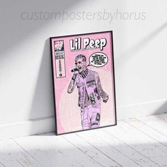 Lil Peep Comic Book Style Poster, Album Cover Poster, Music Print, Album Print, Home Wall Decor, Music Gift Gift Idea