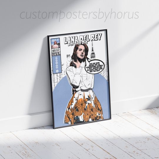 Lana Del Rey Comic Book Poster, Home Wall Decor, Multi-size