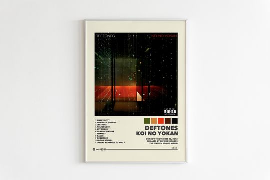 Deftone Posters / Koi No Yokan Poster, Album Cover Poster, Print Wall Art, Poster, Home Decor