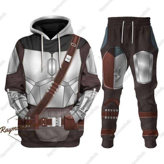 Mandalorian Hoodie Joggers Set, Fashion Jacke Tracksuit For Men, Daily Casual Sports Hoodie Suit
