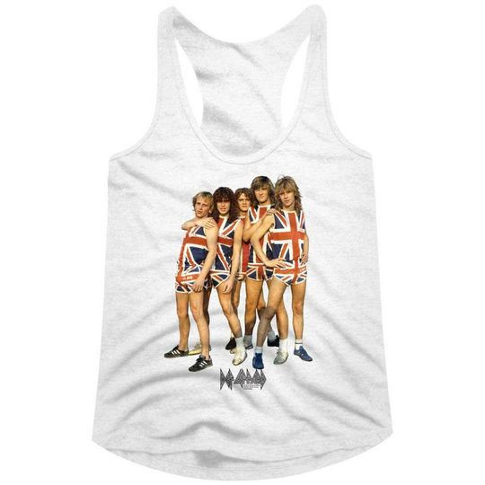 Def Leppard Short Shorts White Junior Women's Tank Top, Vintage 90s Cotton Tank Top, Music Tank Top Shirt, Retro Gift For Fan