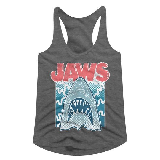 Jaws Wiggles Graphite  Junior Tank Top T-Shirt, Vintage 90s Tank Top, Retro Cotton Tank Top, Gift For Man Women