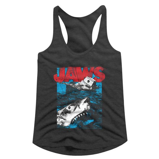 Jaws Great Junior Tank Top T-Shirt, Vintage 90s Tank Top, Retro Cotton Tank Top, Gift For Man Women