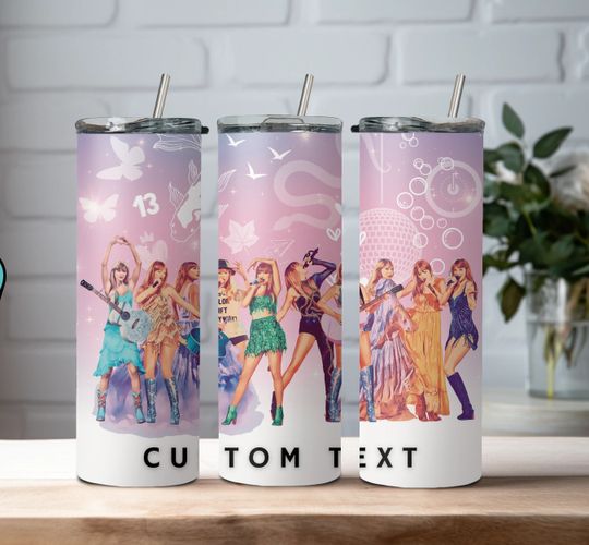 Eras Tour Tumbler Gift - Tay tay Lover Gift - Indie Music Tumbler - Electro Pop Tumbler - Best Friend Gift  - Fan Gift - Custom Name Tumbler