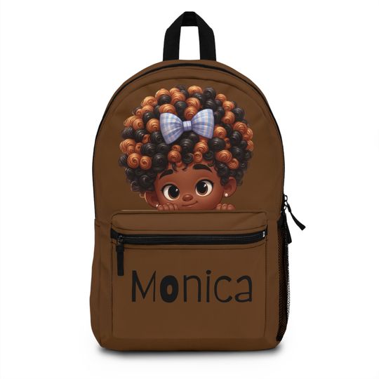 Kids Custom Backpack, Kids Personalized Backpack, Girl Backpack, African American Custom Name Backpack, for Girls Back To School Gift