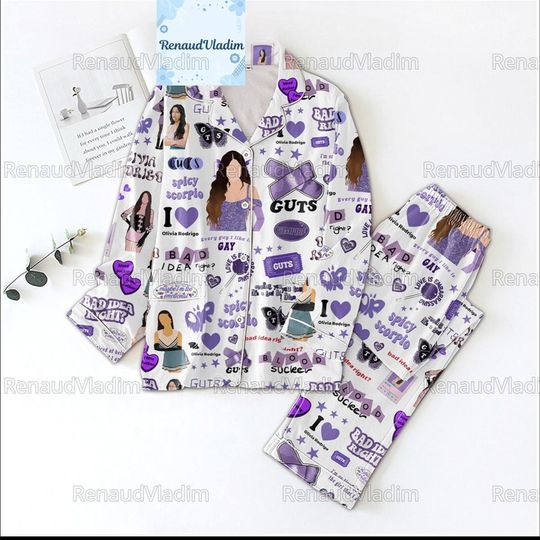 Olivia Rodrigo Pajamas Set, Comfortable Pajamas Set For Adult, Unisex Homewear, Sleepwear