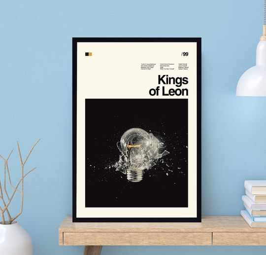 King Of Leon Poster, King Of Leon Music Poster, Album Cover Poster, Music Poster, Vintage Poster, Rock And Roll poster, Gifts For Fan