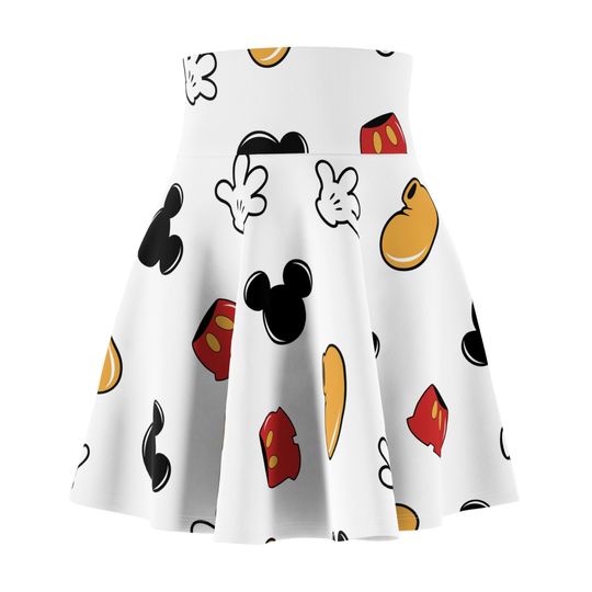 Mickey Women's Skater Skirt | 4" wide high-rise elastic waistband | Women Summer Skater Skirt | Beaching Outfit