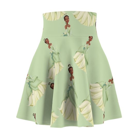 Tiana Princess Women's Skater Skirt | 4" wide high-rise elastic waistband | Women Summer Skater Skirt | Beaching Outfit