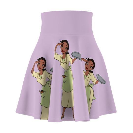 Tiana Halloween Women's Skater Skirt | 4" wide high-rise elastic waistband | Women Summer Skater Skirt | Beaching Outfit