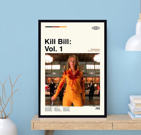 Kill Bill Vol 1 Poster, Kill Bill Poster, Quentin Tarantino, Retro Poster, Minimalist Art, Vintage Poster, Movie Poster, Movie Art, Wall Art