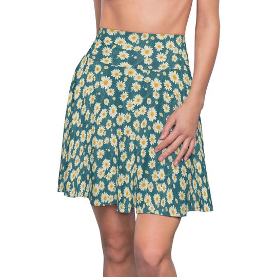 Floral Women's Skater Skirt | 4" wide high-rise elastic waistband | Women Summer Skater Skirt | Beaching Outfit