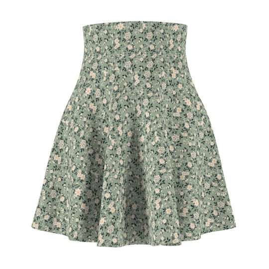 Floral Women's Skater Skirt | 4" wide high-rise elastic waistband | Women Summer Skater Skirt | Beaching Outfit