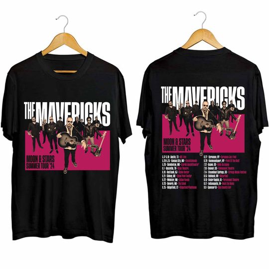 The Mavericks Moon & Stars Fall Tour 24 Shirt, The Mavericks Band Fan Shirt, The Mavericks 2024 Tour Shirt, Moon and Stars Tour 2024 Tee