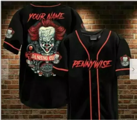 Personalized Pennywise Clown Meet Dancing Clown Baseball Shirt Unisex Adult Size