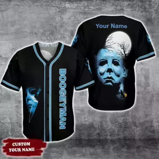 Michael Myers Horror Customized 3D BASEBALL JERSEY SHIRT US Size S-5XL
