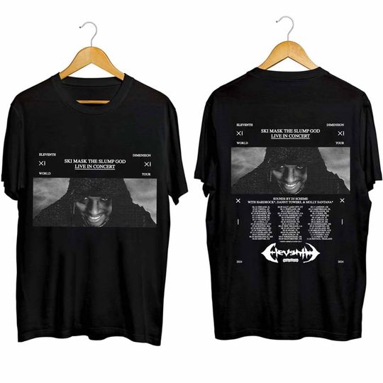 Discover Ski Mask The Slump God - 11th Dimension Tour 2024 Shirt, Ski Mask The Slump God Rap Tee, 11th Dimension Tour Shirt