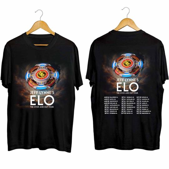 Jeff Lynne's ELO - The Over and Out Tour 2024 Shirt, Jeff Lynne's ELO Band Fan Shirt, Electric Light Orchestra 2024 Shirt, Over and Out Tour