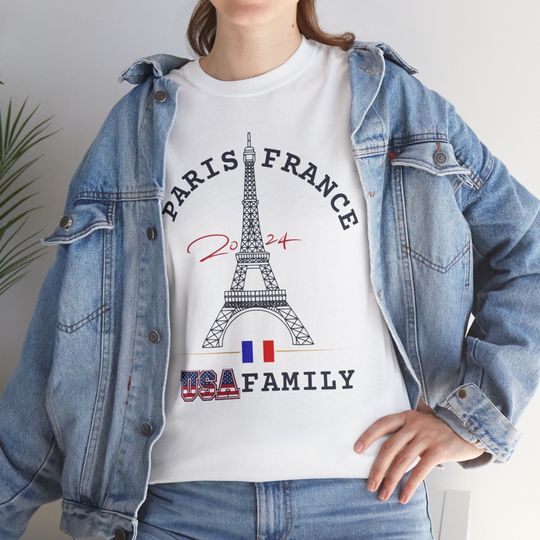 USA Family Paris France 2024 Olympic Games Shirt,  Paris Olympic Shirt, Paris 2024, Olympics Gift, Olympic Sports Shirt, Unisex Heavy Cotton Tee