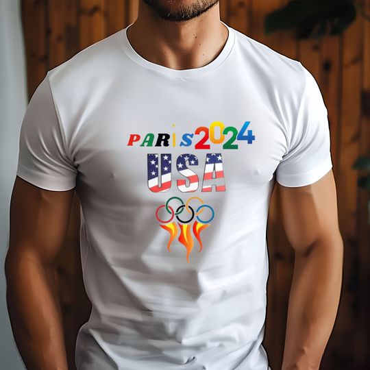 Paris 2024 Olympics Unisex T-Shirt - Team USA Olympic Fan Tee - Official Games Shirt - Paris Olympic Sports Apparel