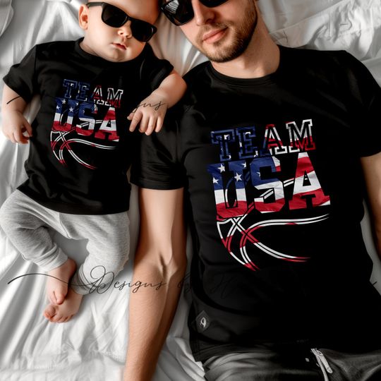 Team USA Basketball Matching Daddy Shirts, Matching Olympic Basketball Shirts, Daddy Daughter Tees, Dad Son T-shirts, Sold Seperately