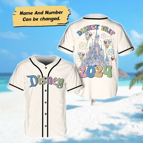 Discover Custom Mickey Mouse Baseball Jersey, Castle Basketball Jersey Team, Cartoon Character Shirt, Magic Kingdom Trip Tee, Kid Birthday Outfit