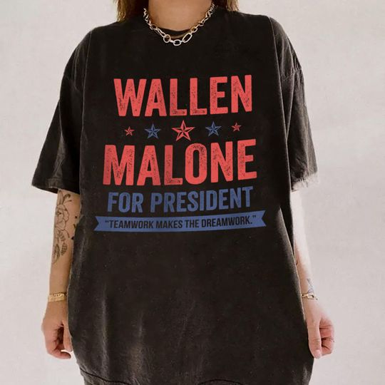 Wallen Malone For President Shirt, Funny Presidential Election, Country Music Cotton Shirt for Men, Women