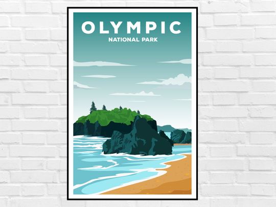 Olympics National Park Poster, Olympics Games Poster, Sports Decor, Paris Olympics, Athletic Event Art, Iconic Paris Art