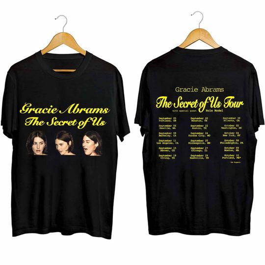 Gracie Abrams - The Secret of Us 2024 Tour Shirt, Gracie Abrams Fan Shirt, Gracie Abrams 2024 Concert Shirt, The Secret of Us Tour Tee