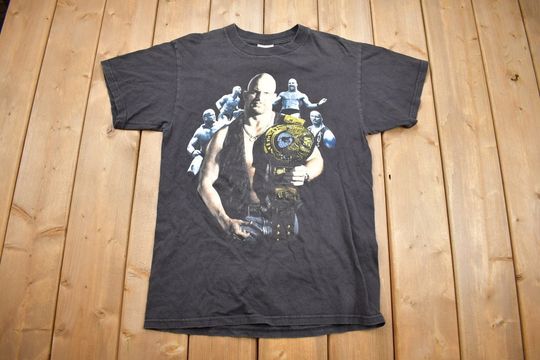 Vintage 1999 Stone Cold Steve Austin Wrestling Graphic T-Shirt / Single Stitch / Made In USA / Streetwear / Austin Rules